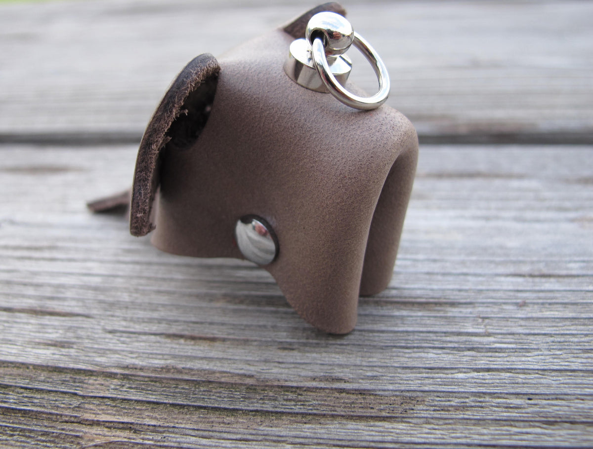 Leather Elephant Keychain Bag Fob Charm Key-Chain – SmithandHide